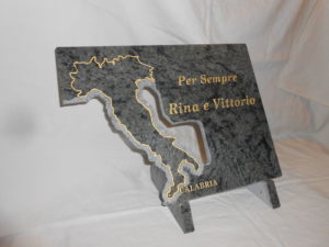 Plaquette funéraire en granit vert San Francisco